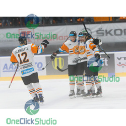 Michalovce po góle - Lalancette, Ventelä, Mašlonka