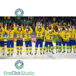 Švédsko radosť Stralman s pohárom